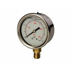 Manometer GS 63 mm 1/4" 0–60 bar spodný